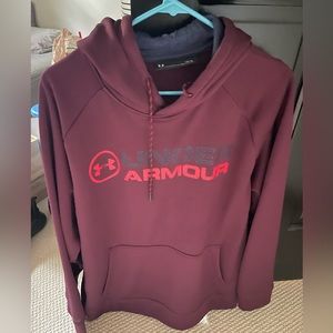 Maroon / Burgundy / Purple Under Armour Hoodie Pull Over WOMENS Large